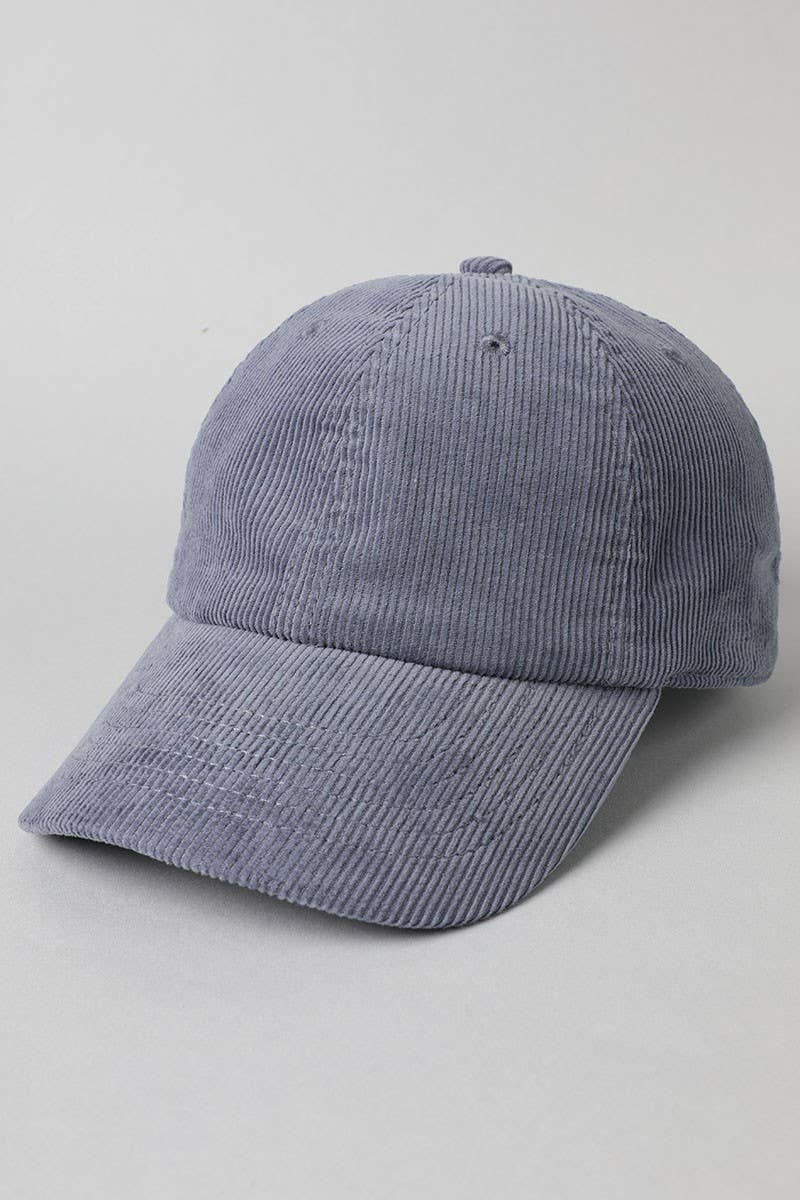 Corduroy Adjustable Cotton Baseball Cap Dad Hat: One Size / MOCHA