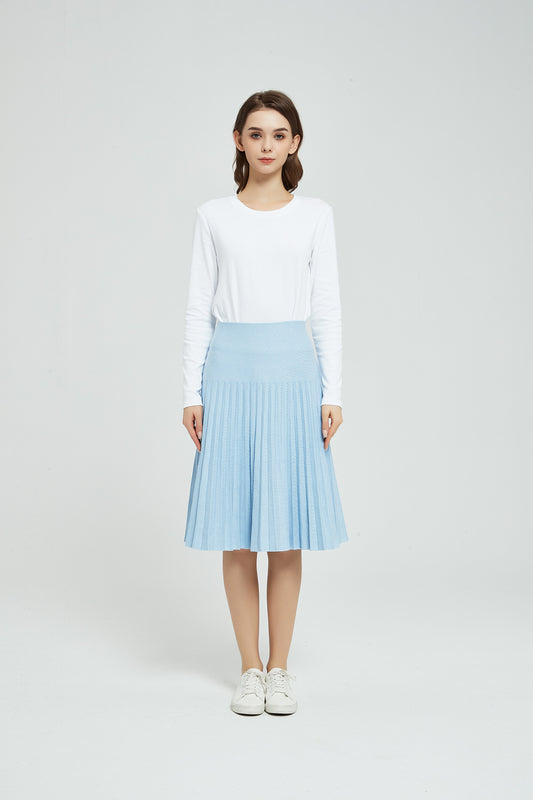 MM YEAR ROUND PLEATED - LIGHT BLUE DENIM