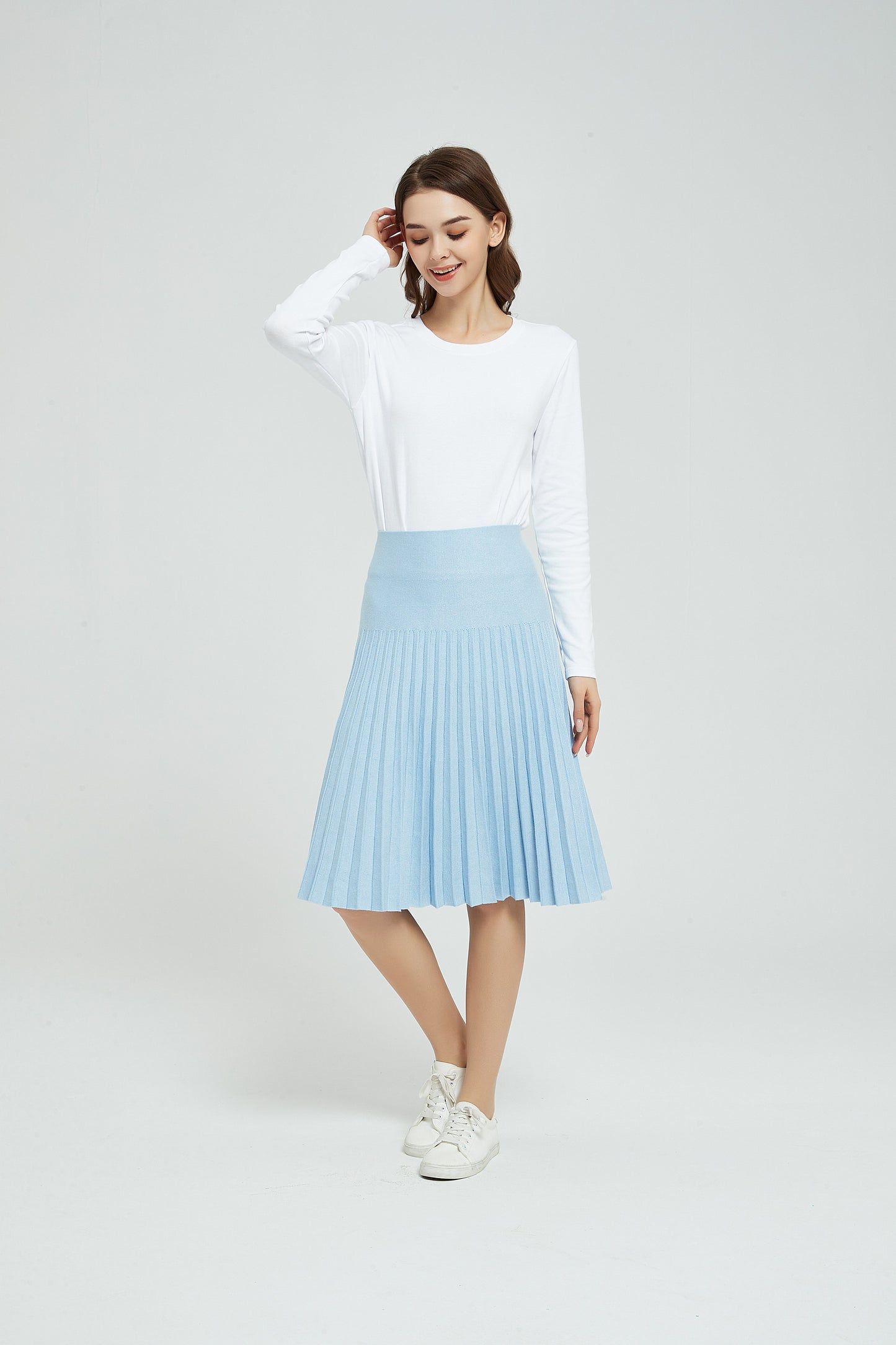 MM YEAR ROUND PLEATED - LIGHT BLUE DENIM
