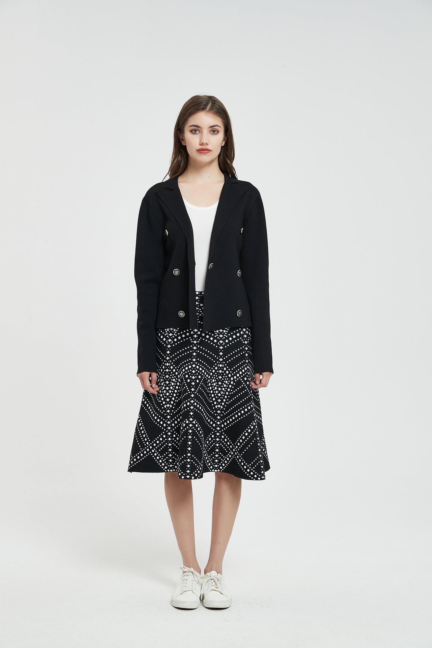 MM KNIT DOUBLE BREASTED BLAZER