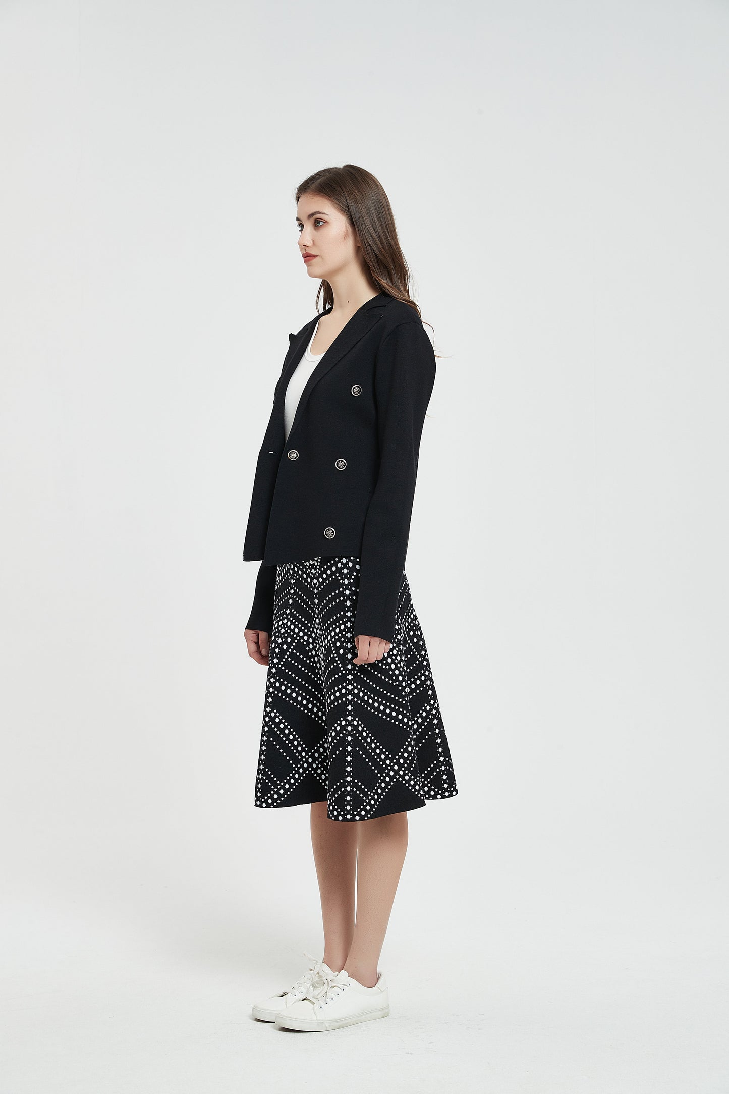 MM KNIT DOUBLE BREASTED BLAZER