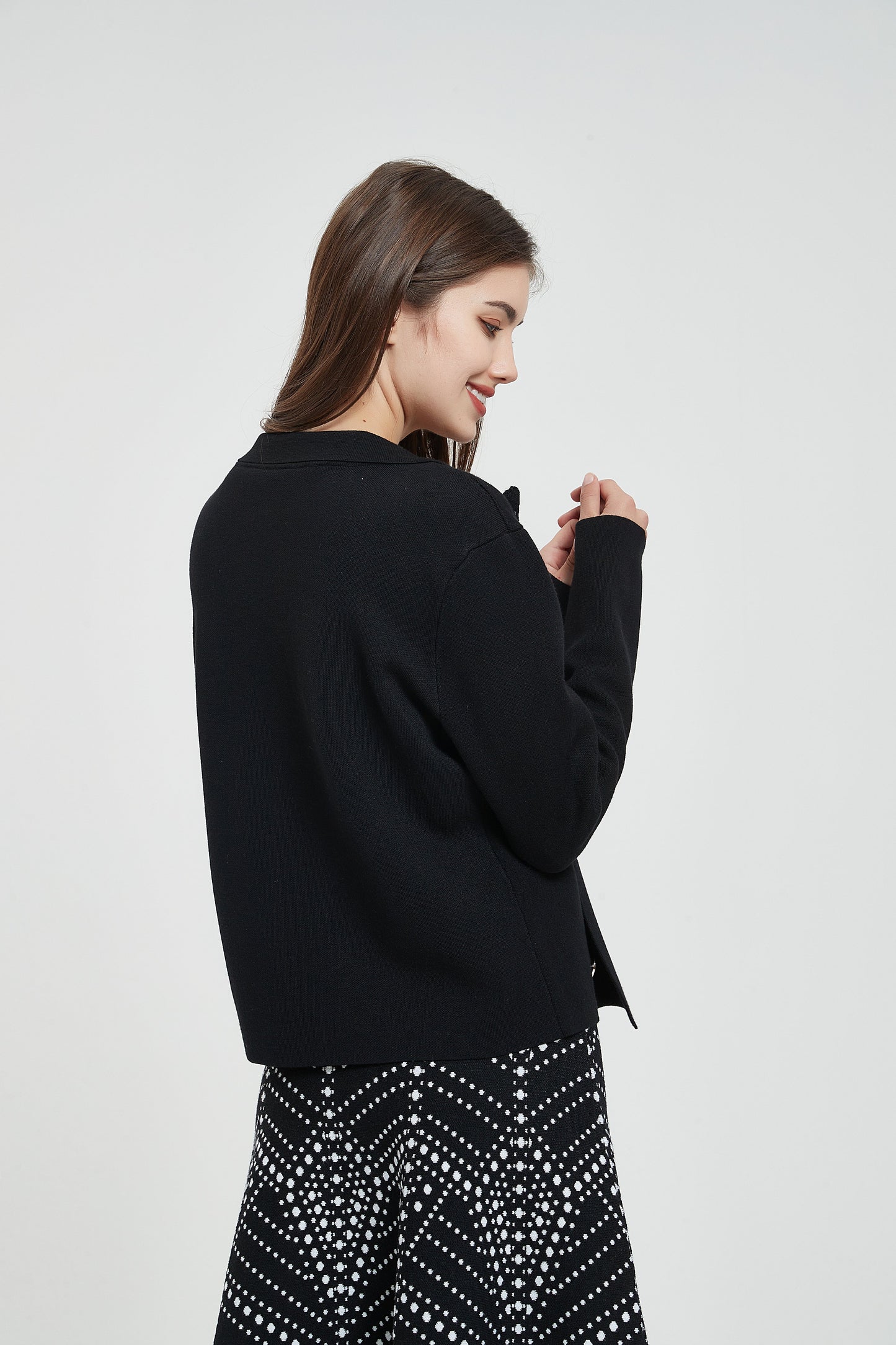 MM KNIT DOUBLE BREASTED BLAZER