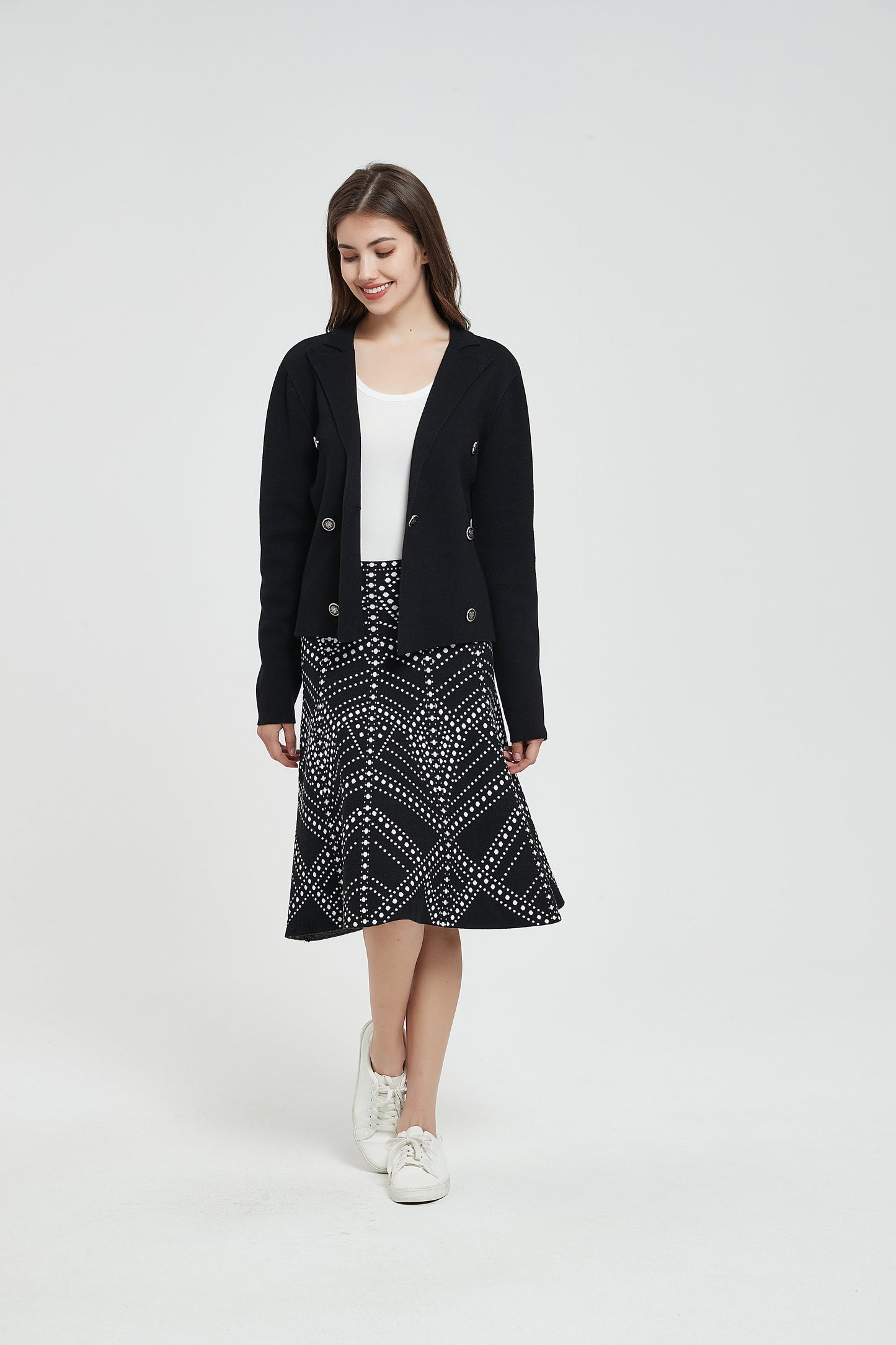 MM KNIT DOUBLE BREASTED BLAZER