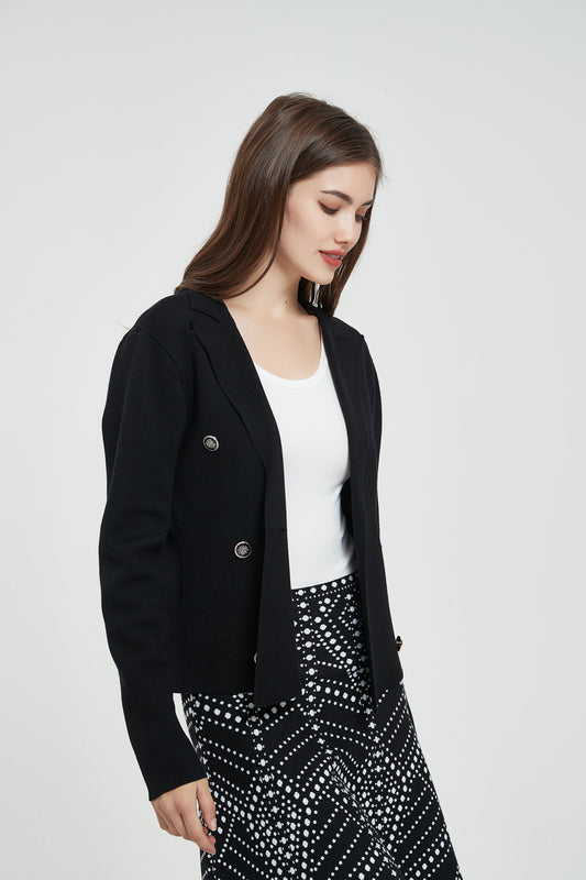 MM KNIT DOUBLE BREASTED BLAZER