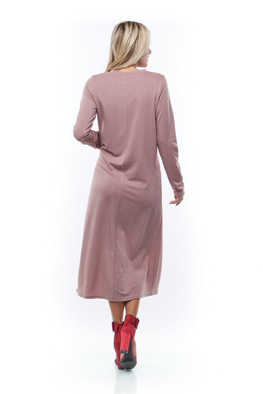 KNOT DETAIL MIDI DRESS