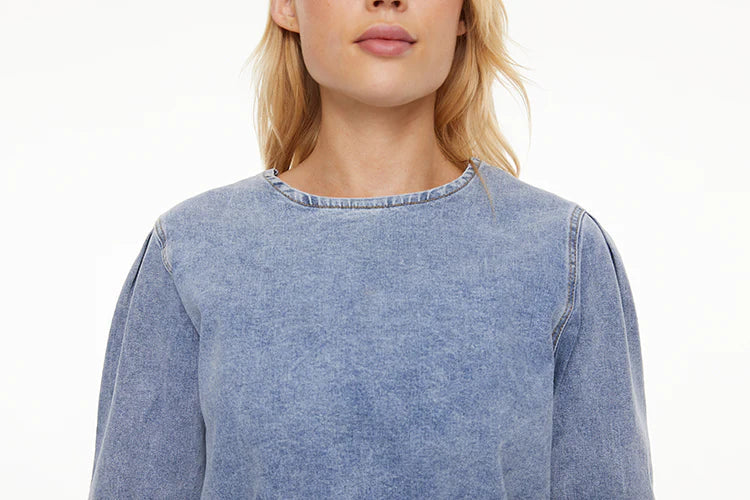 ACID WASH DENIM TEE