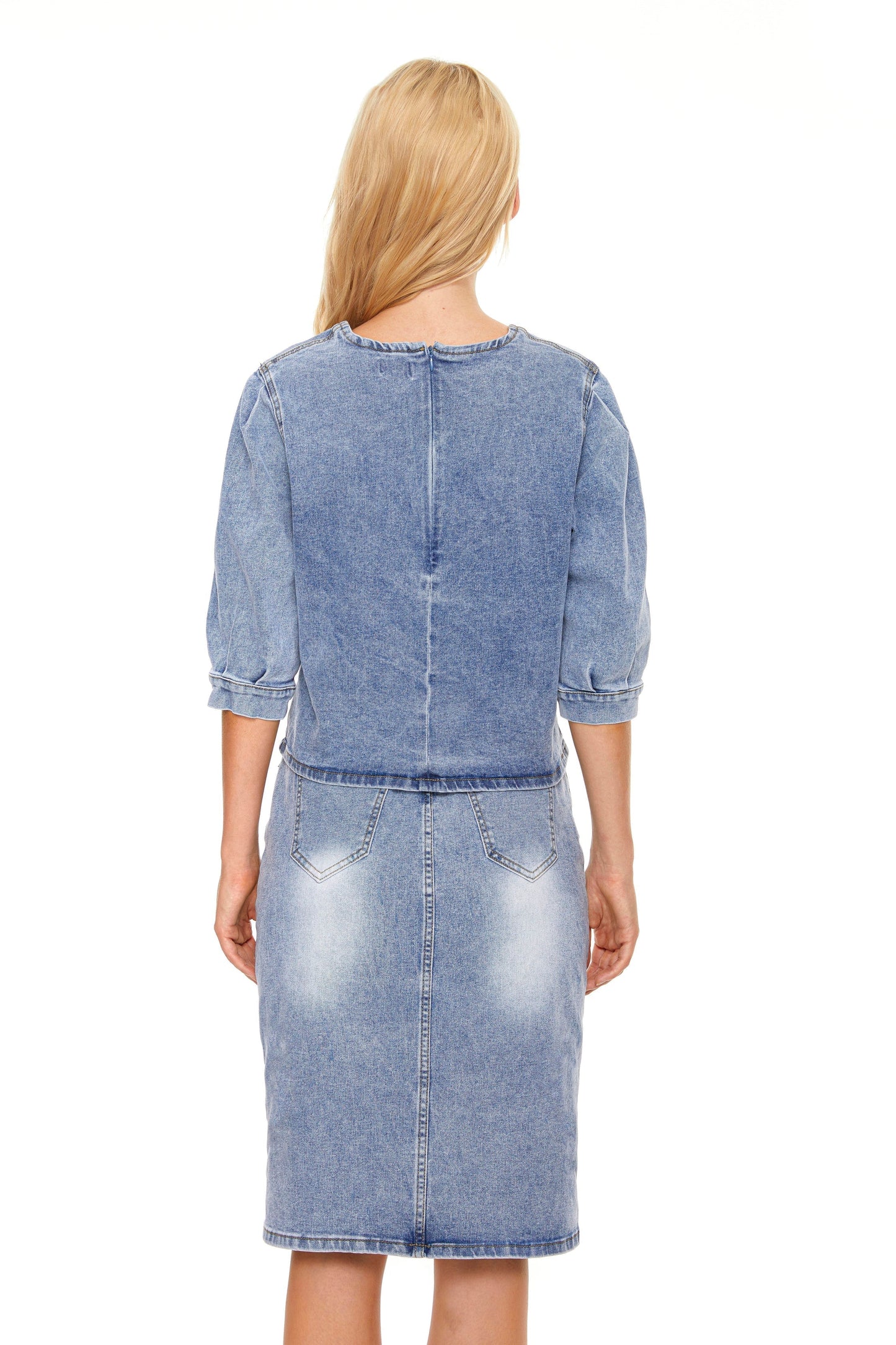 ACID WASH DENIM PERFECTION SKIRT byMM