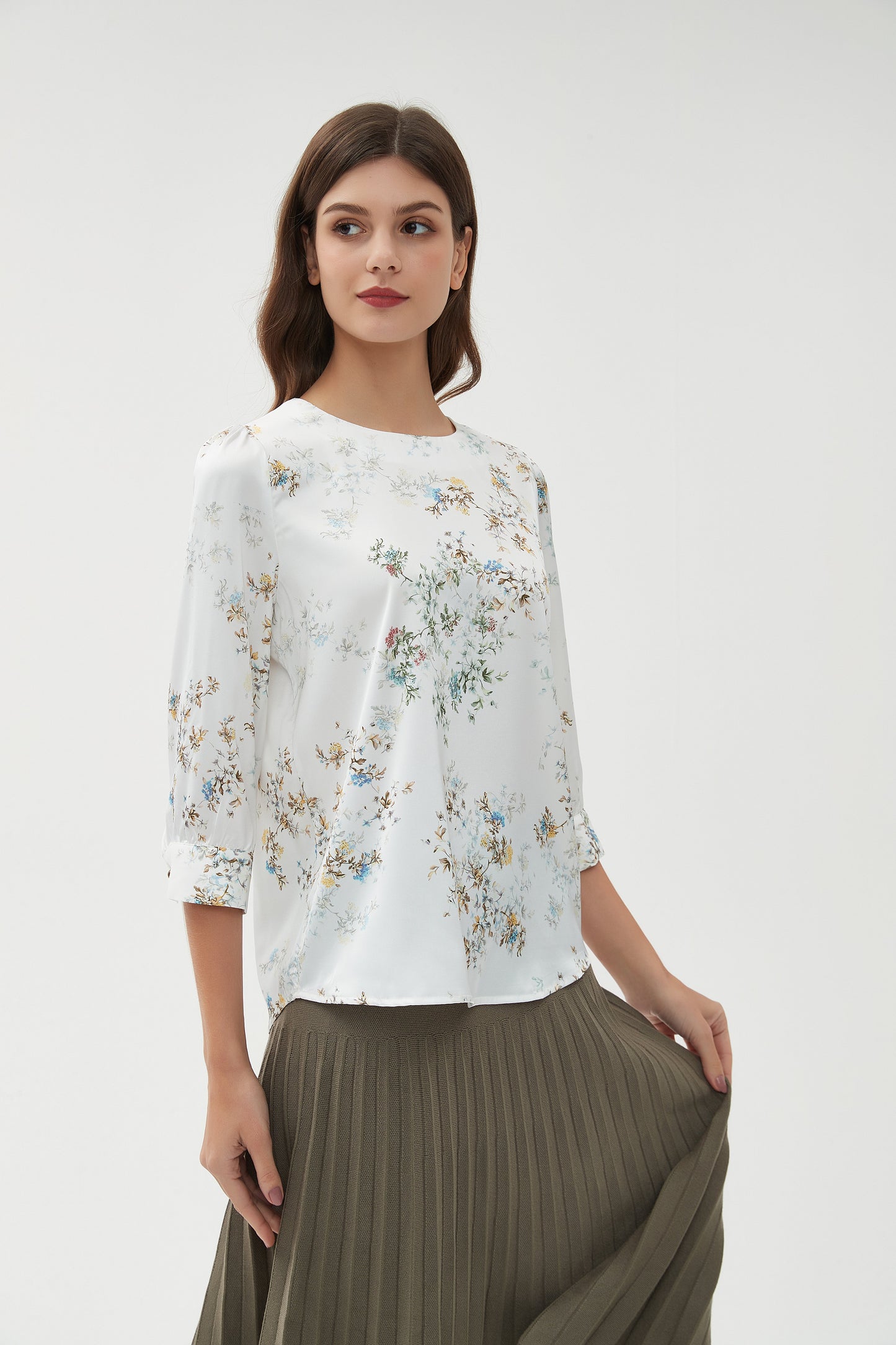 SILKY 1/2 SLEEVE BLOUSE byMM