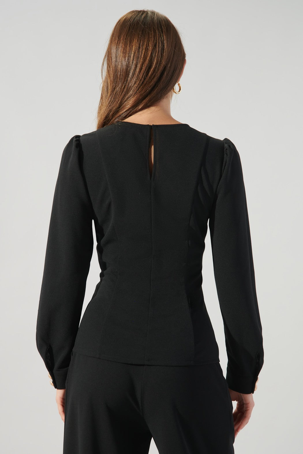 Button Shoulder Blouse