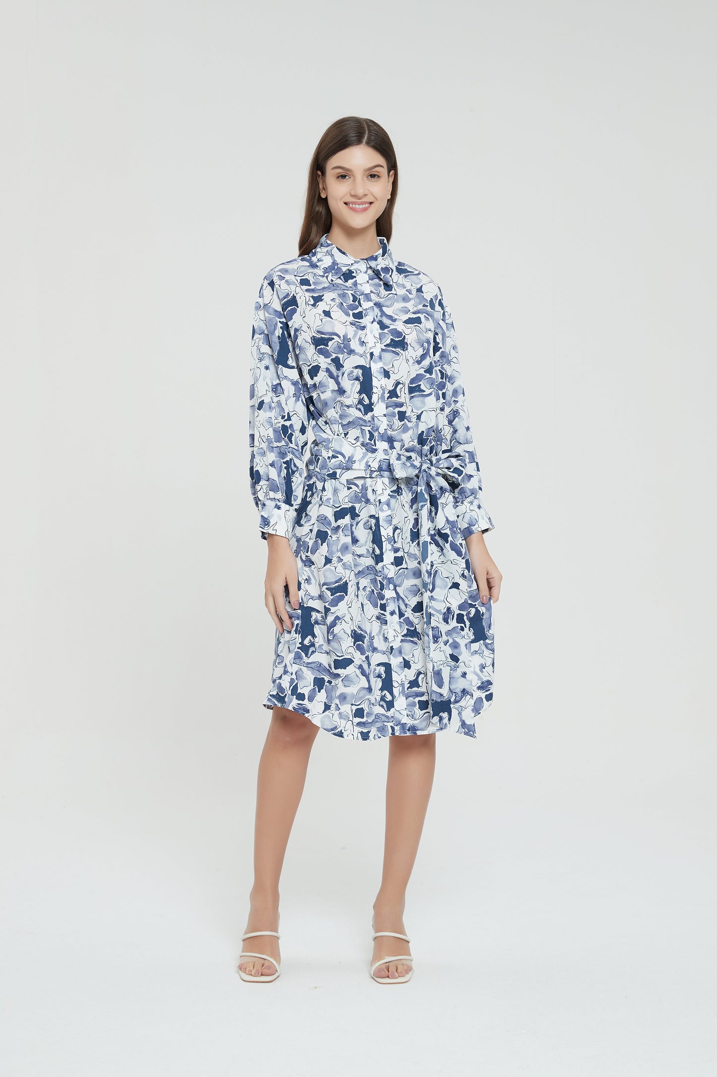 Floral Tie Waist Dress byMM