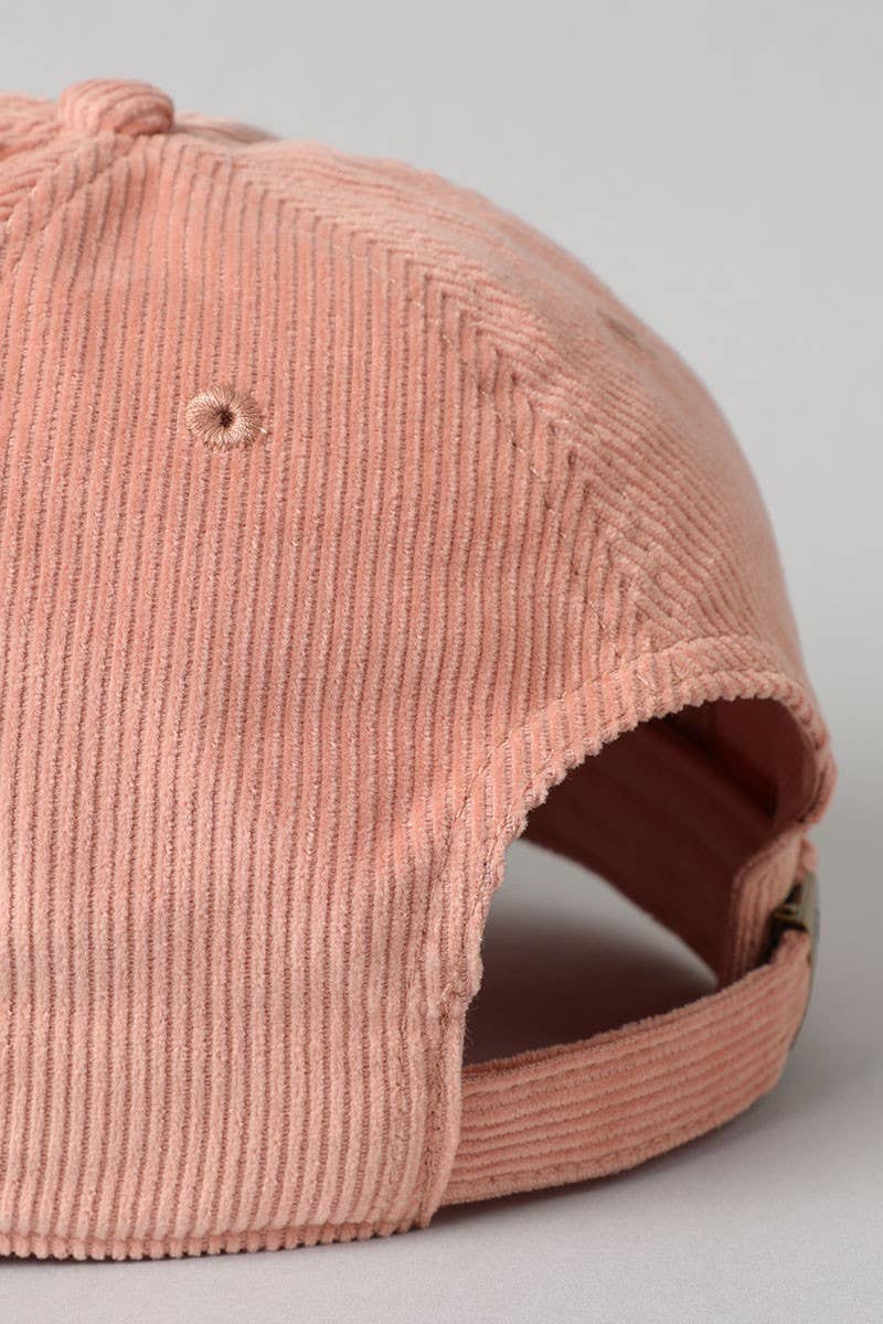 Corduroy Adjustable Cotton Baseball Cap Dad Hat: One Size / MOCHA