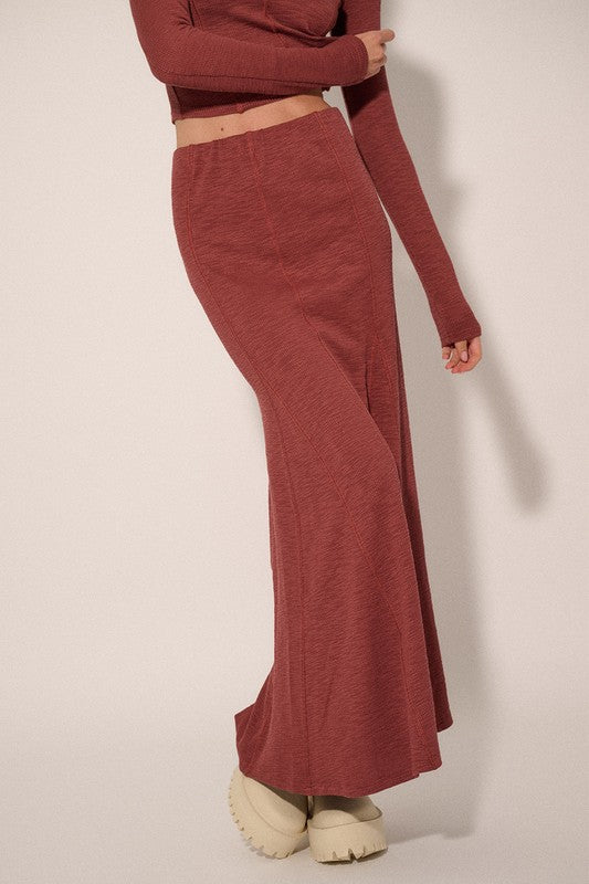 CONTRAST STITCHING SKIRT