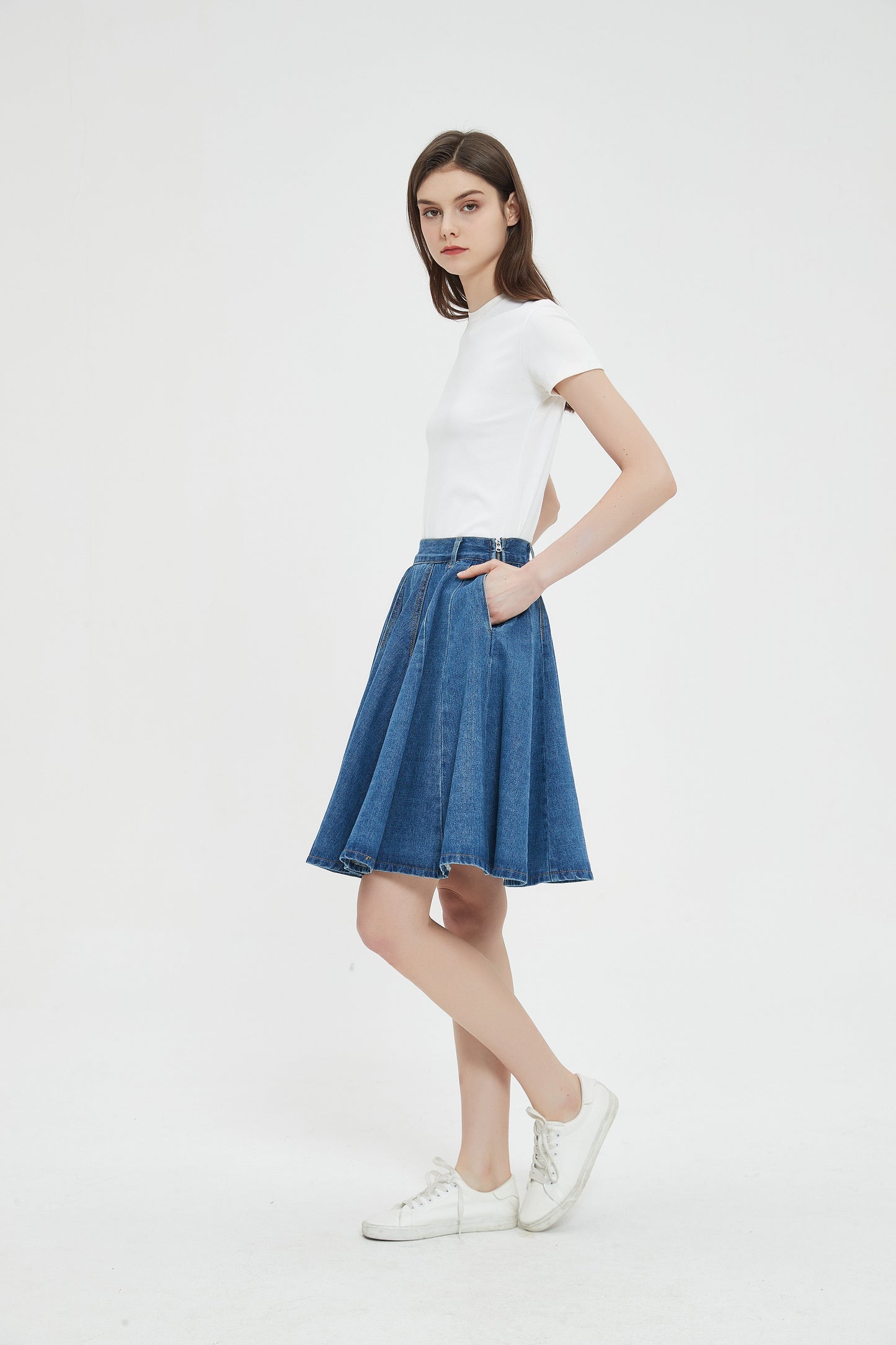 FLAREY DENIM SKIRT byMM x BLIMY