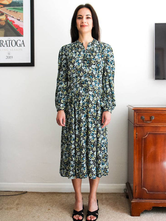 FLORAL MIDI PLEAT DETAIL