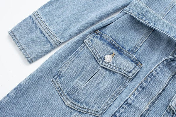 MAXI DENIM JACKET DRESS