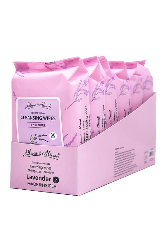 Makeup She MIT008 Cleansing Wipes Lavender - 6pc