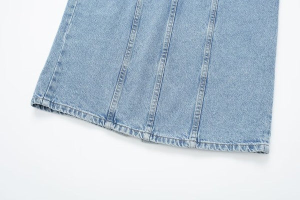 MAXI DENIM JACKET DRESS