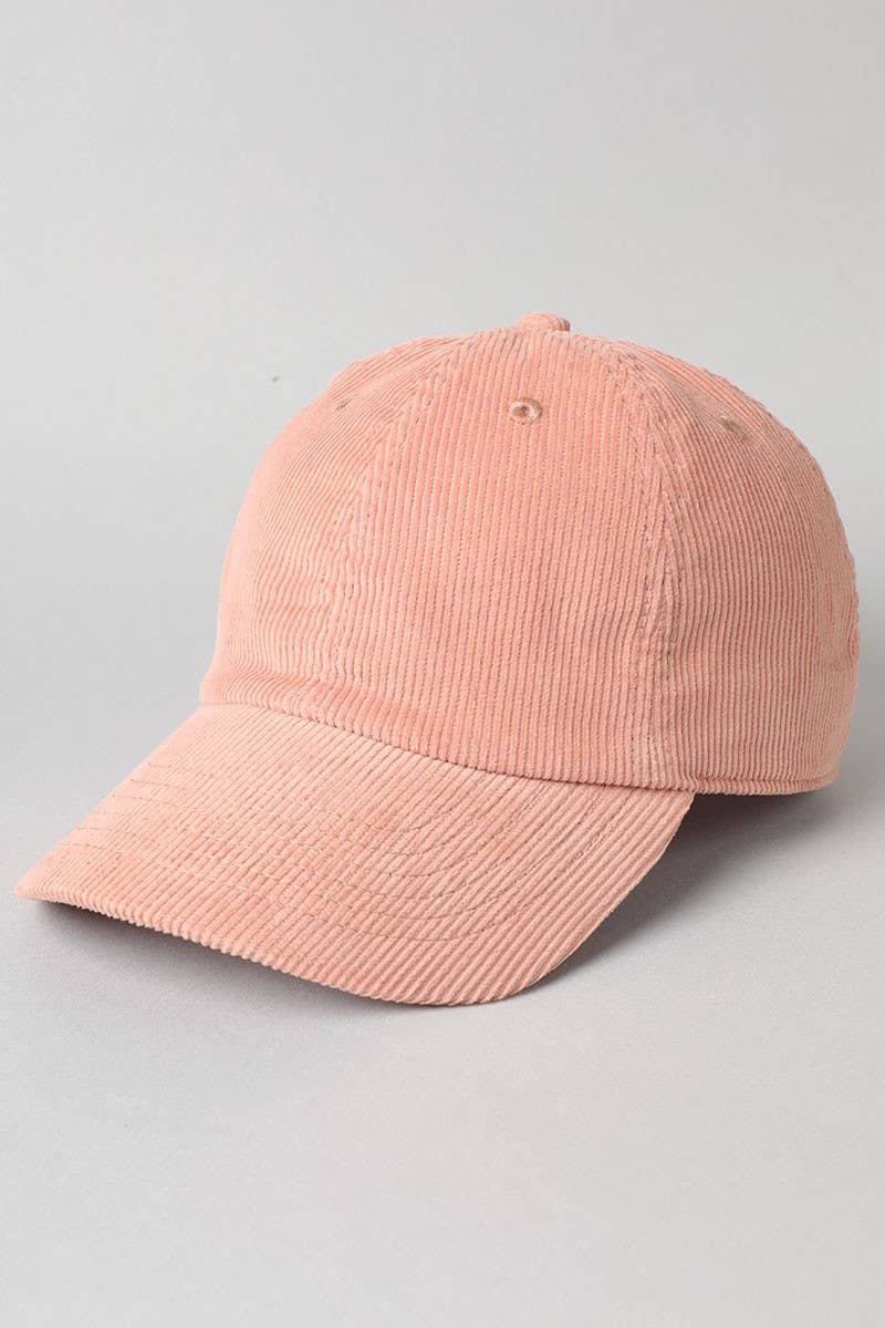Corduroy Adjustable Cotton Baseball Cap Dad Hat: One Size / OLIVE