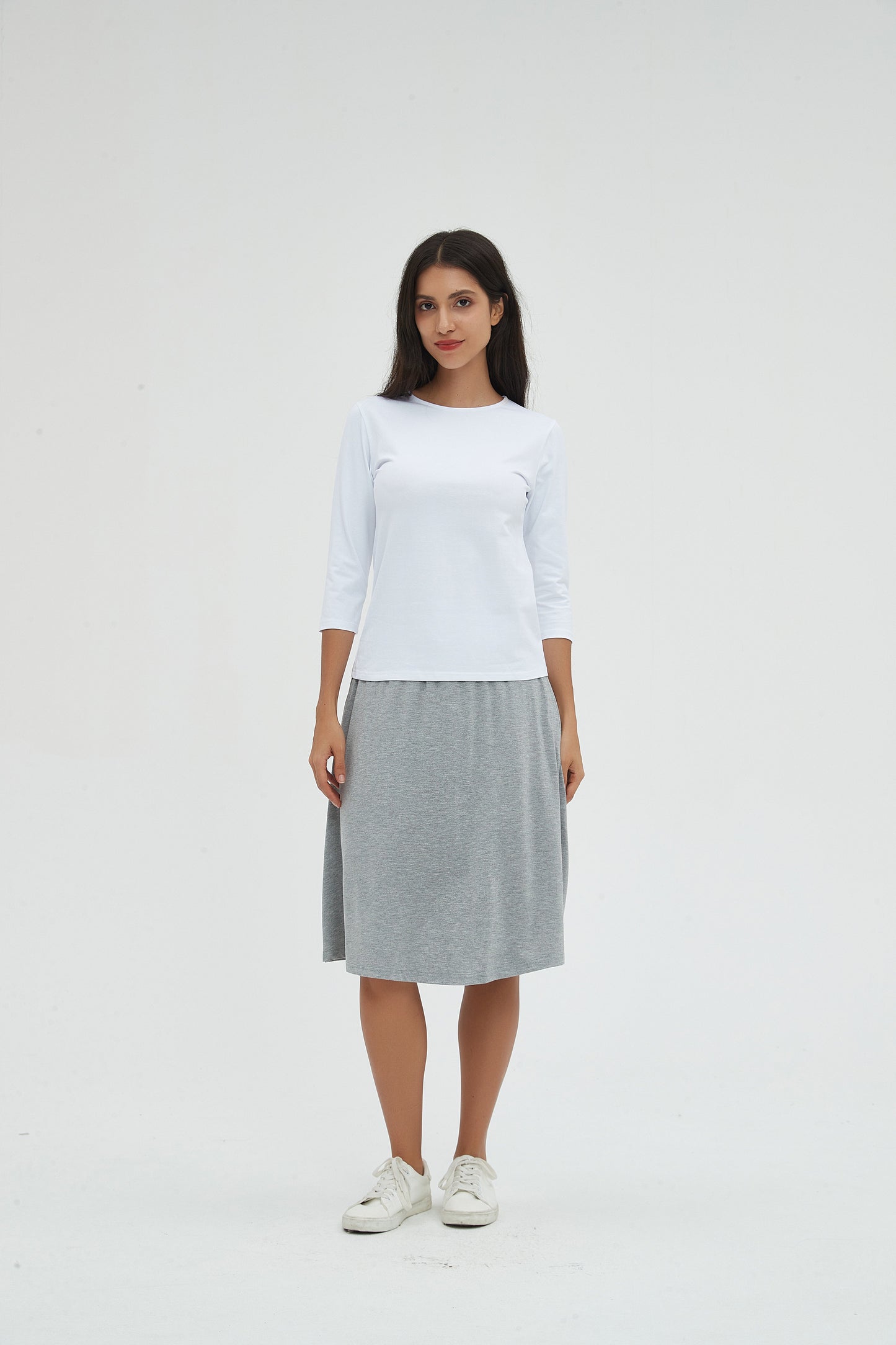MM SWAY SKIRT - HEATHER GREY