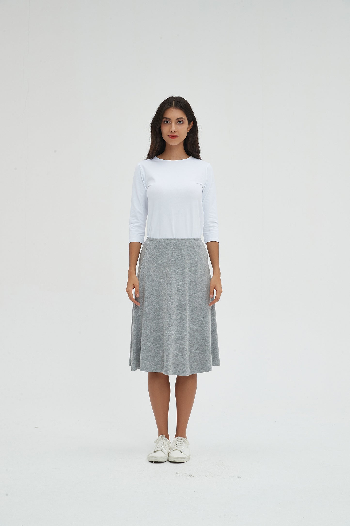 MM SWAY SKIRT - HEATHER GREY