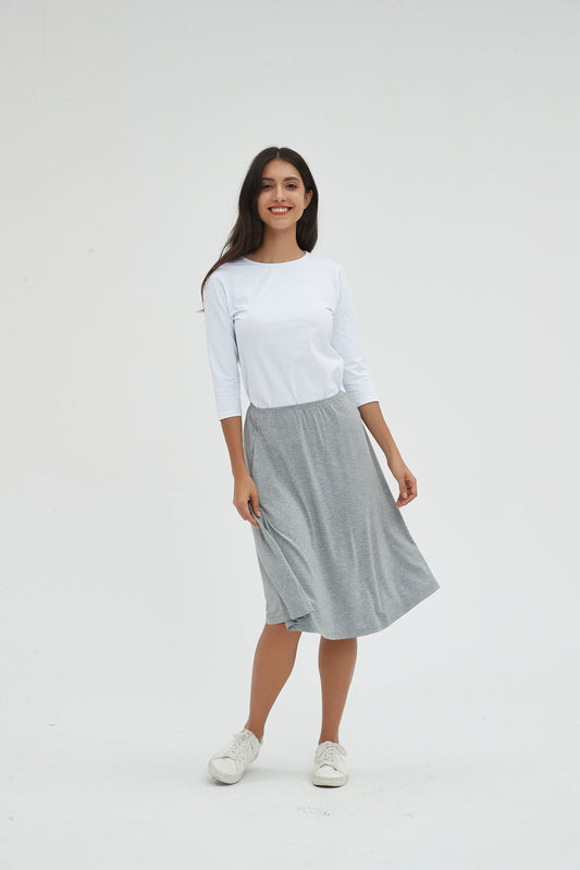 MM SWAY SKIRT - HEATHER GREY
