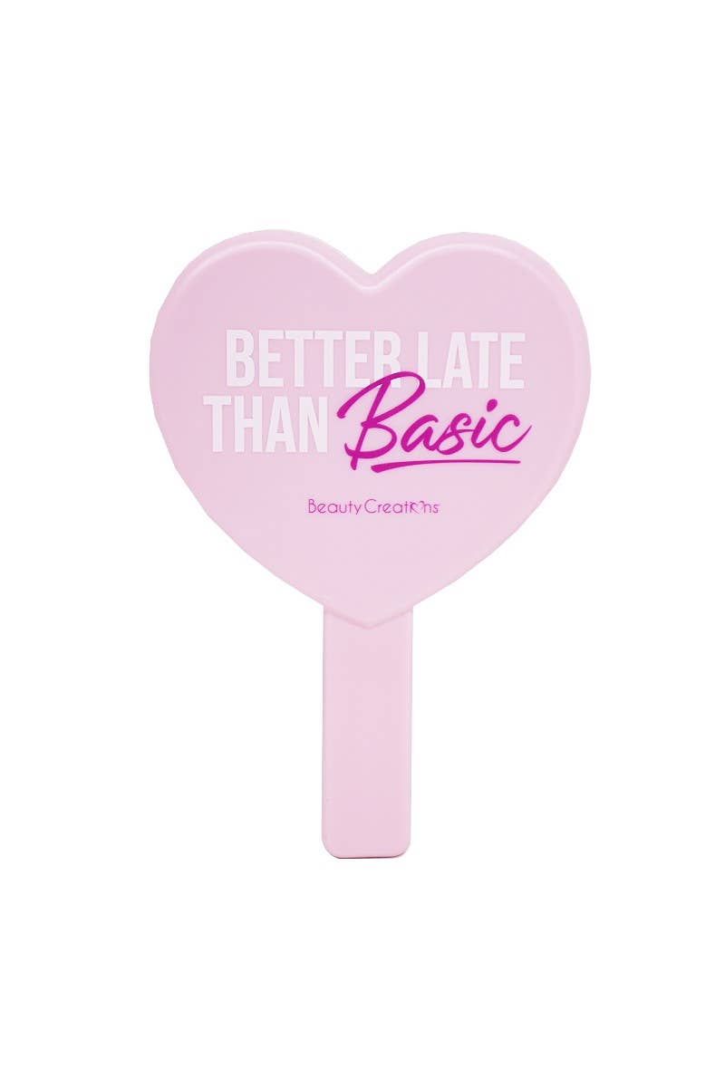 Beauty Creations DC-H2 Pink Heart Handheld Mirror - 6pc