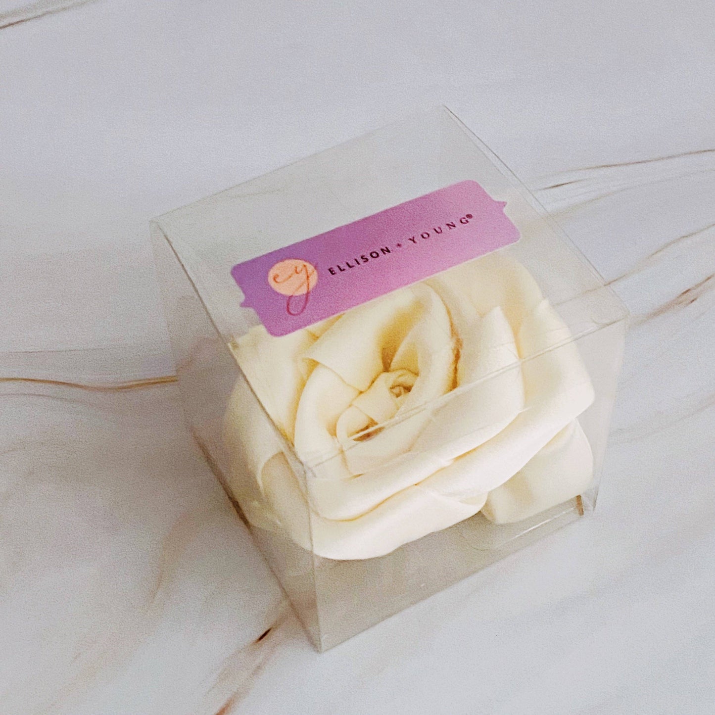 Art Of Work Satin Rose Scrunchie: Honey White