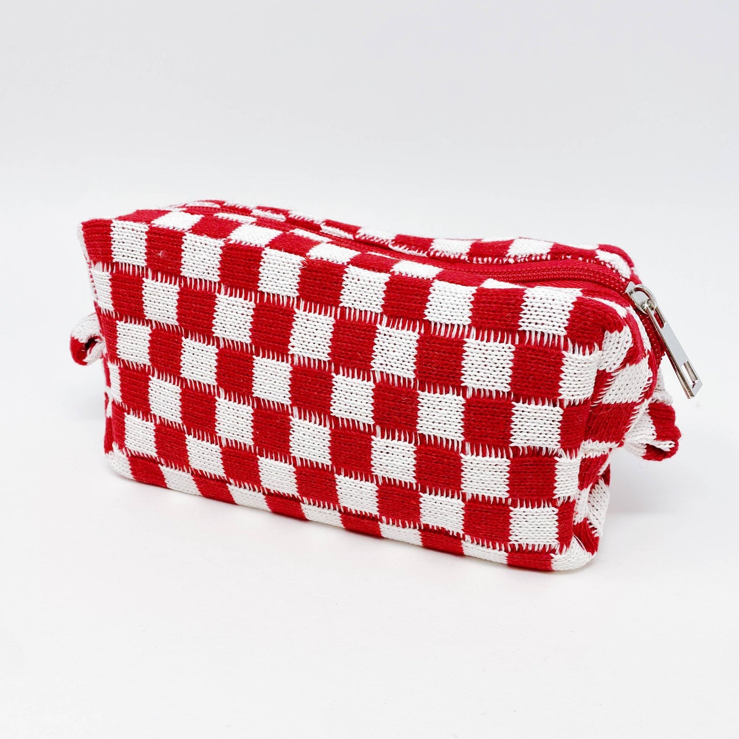 Check Yourself Cosmetic Bag: Red Pink
