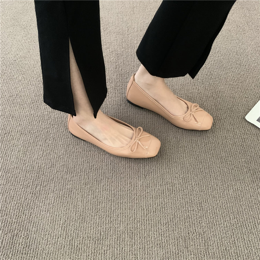 ALL KHAKI BALLET SLIDES