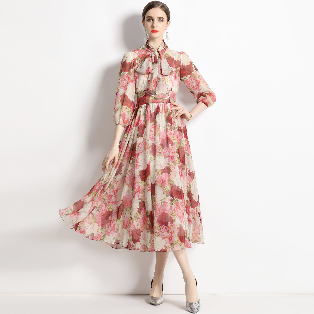 CHIFFON SWING PRINT DRESS