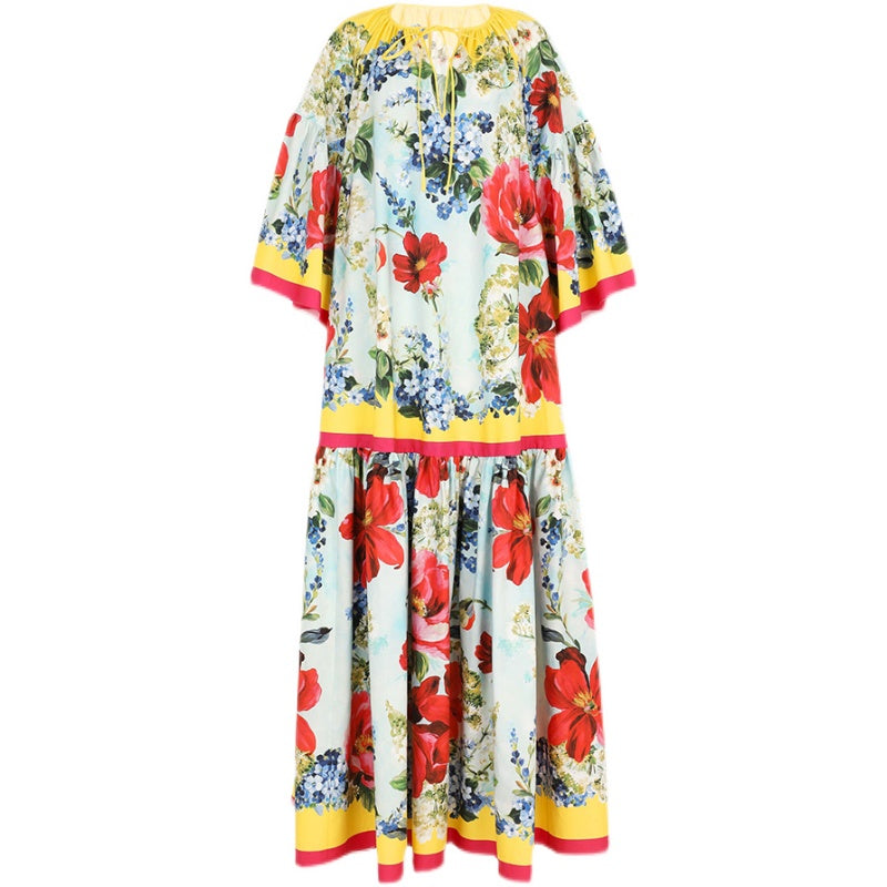 BELL SLEEVE MAXI FLORAL