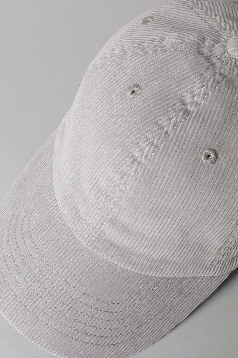 Corduroy Adjustable Cotton Baseball Cap Dad Hat: One Size / OLIVE
