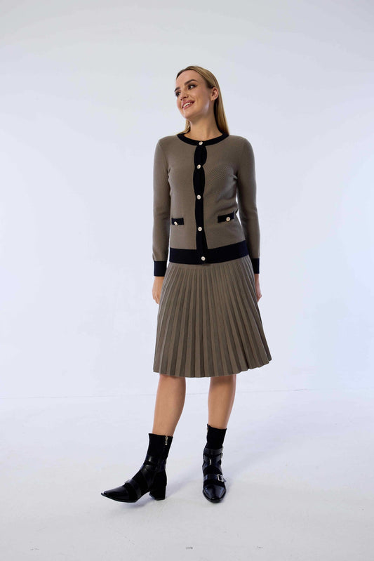 MM CLASSIQUE CARDIGAN - OLIVE GREEN