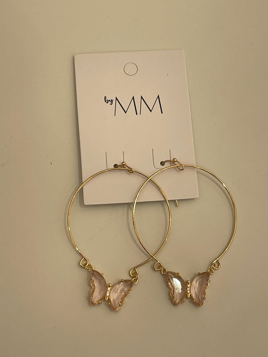Crystal Butterfly earring