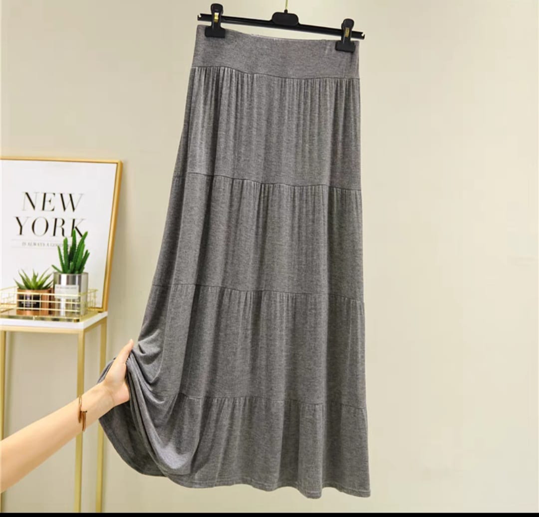 TIERED MAXI SKIRT