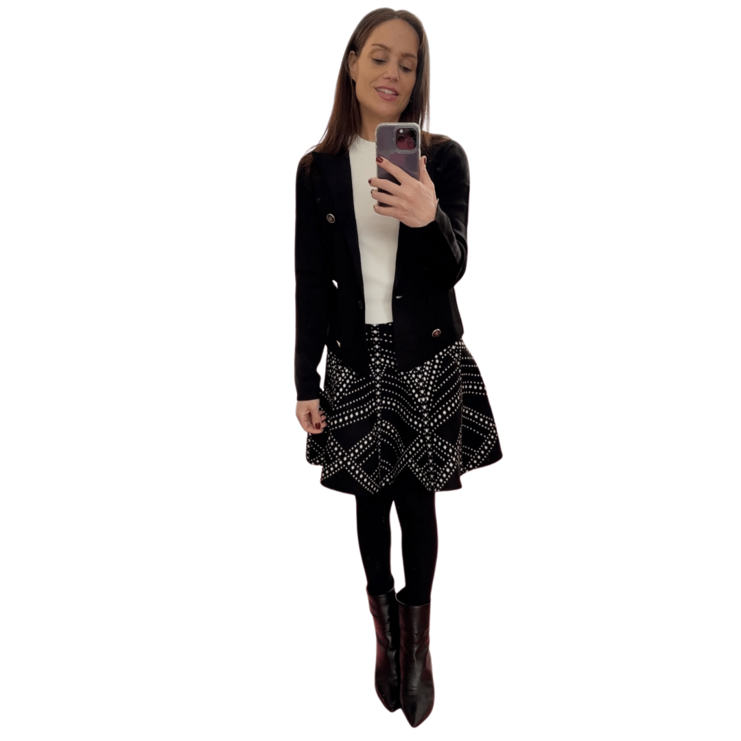 MM KNIT DOUBLE BREASTED BLAZER