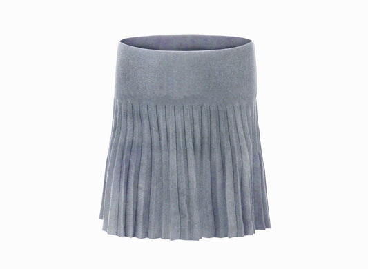 MM JR PLEATED SKIRT - HEATHER GREY
