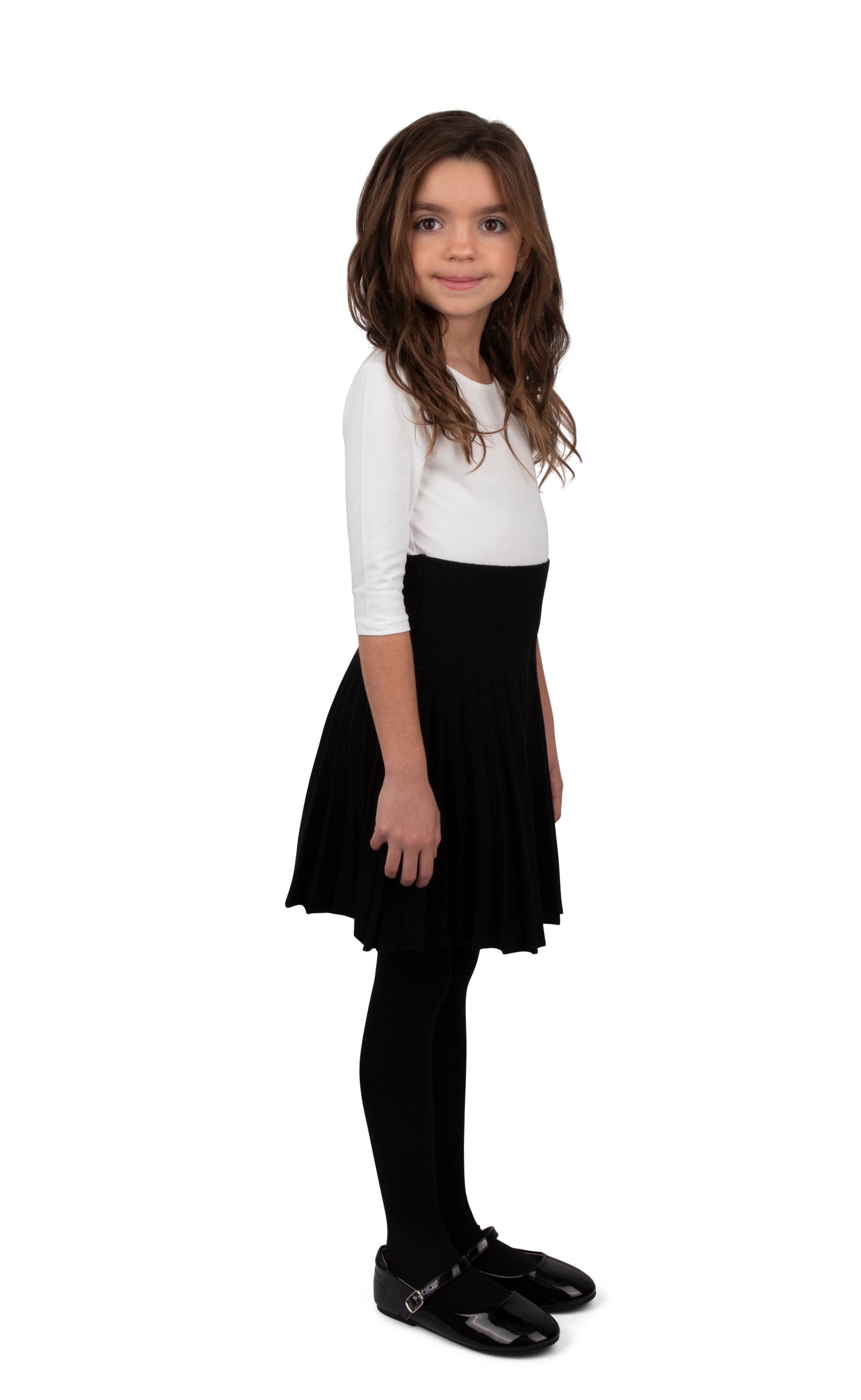 MM JR PLEATED SKIRT - BLACK