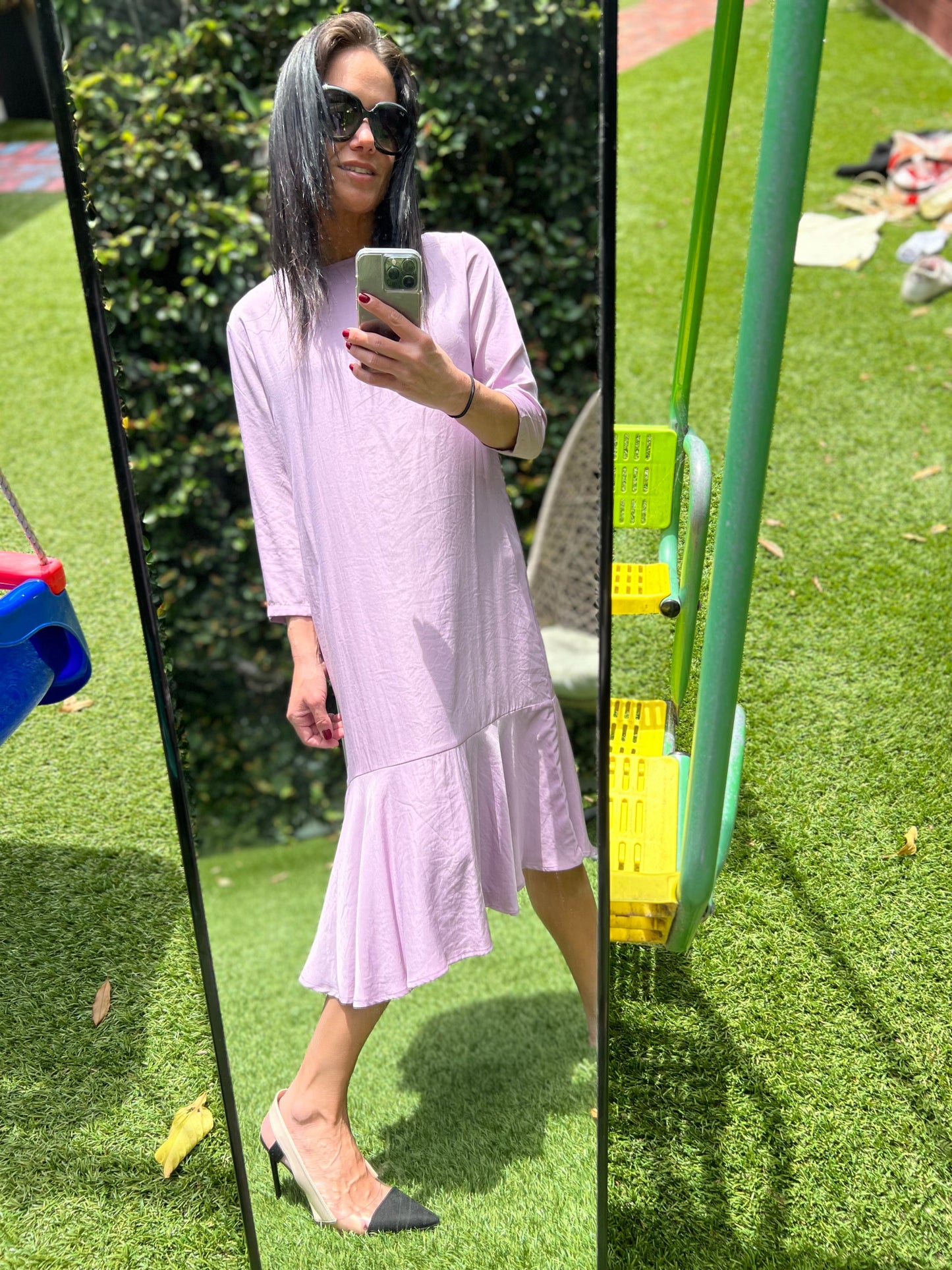 SIMLAH SILKY COTTON DROP WAIST DRESS