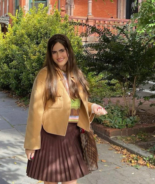 MM YEAR ROUND PLEATED - DARK BROWN