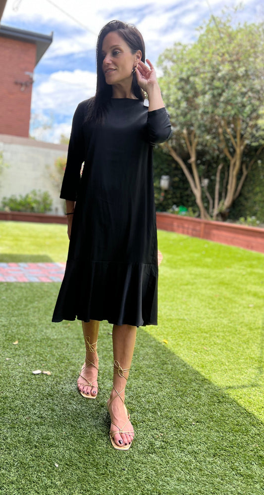 SIMLAH SILKY COTTON DROP WAIST DRESS