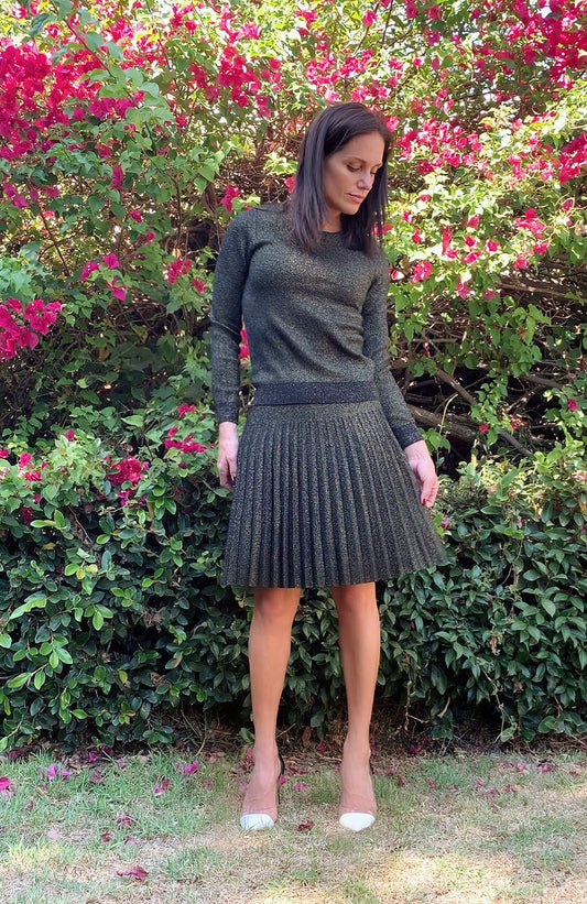 MM TOP - BLACK GOLD LUREX