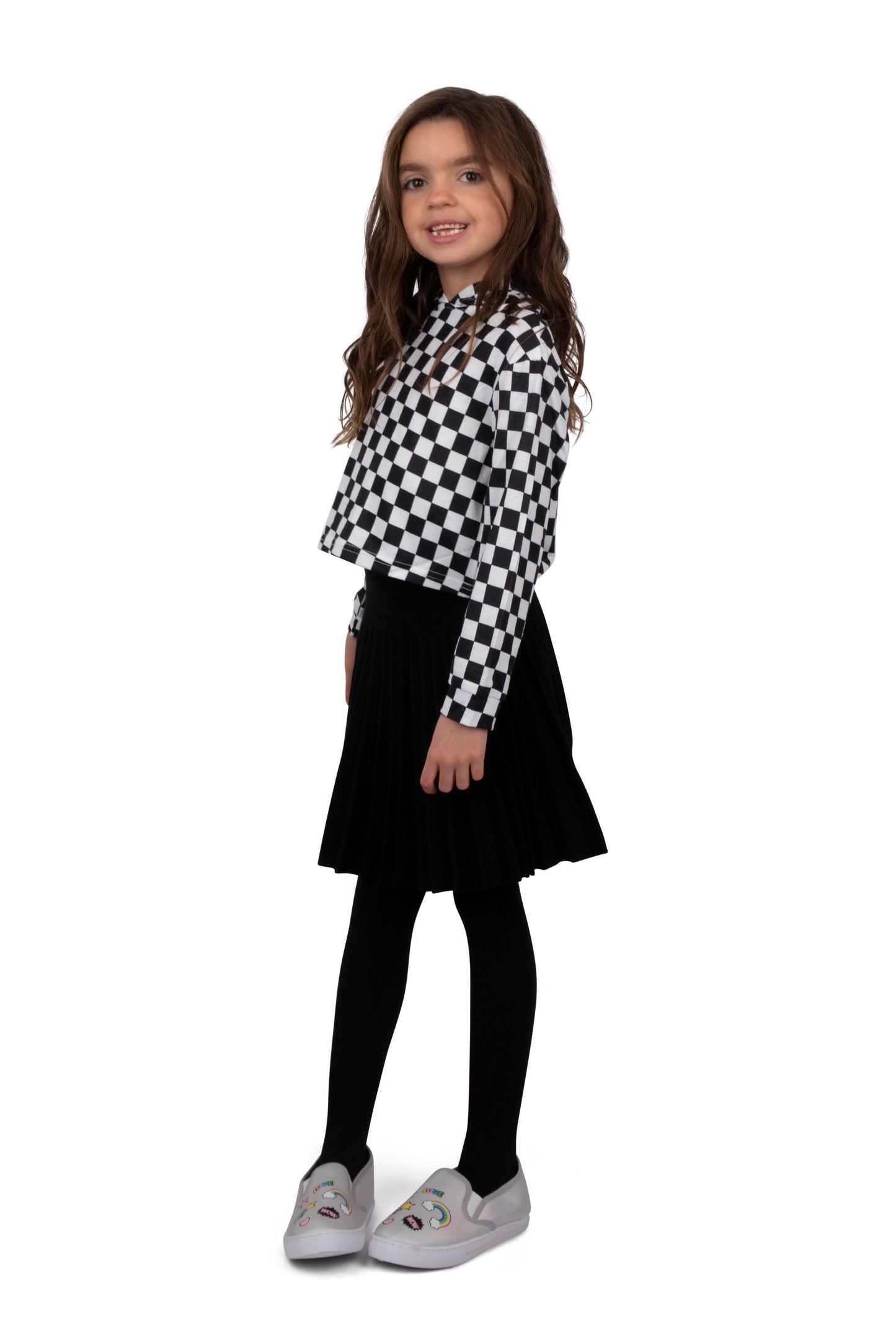 MM JR PLEATED SKIRT - BLACK
