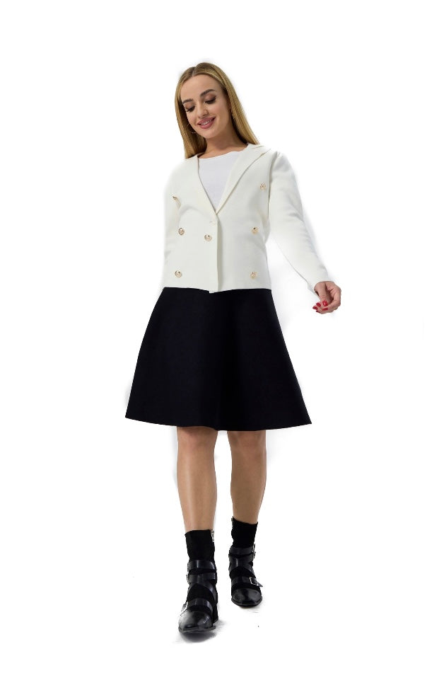 MM KNIT DOUBLE BREASTED BLAZER