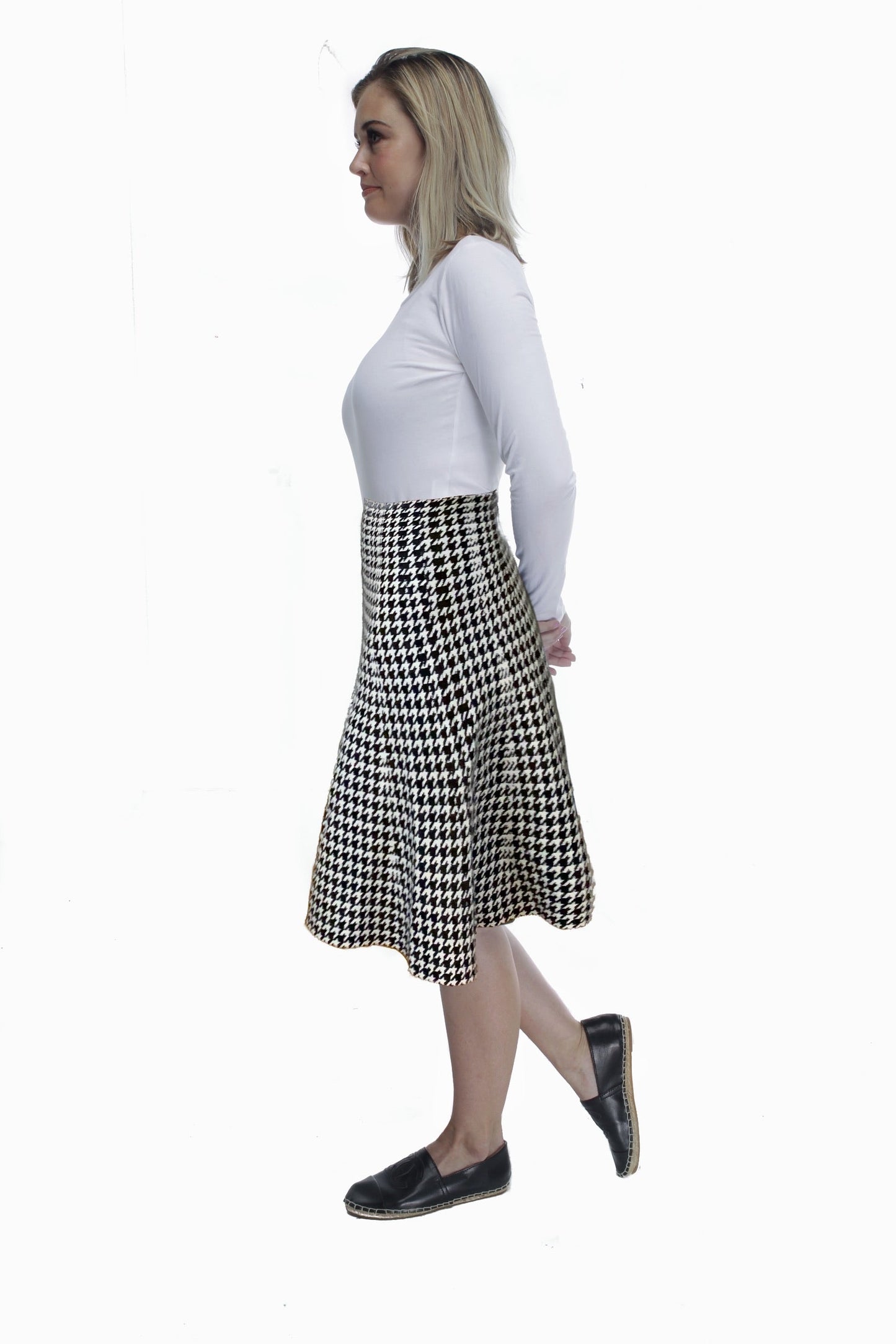 AMAZING MM SKIRT - YR RND HOUNDSTOOTH