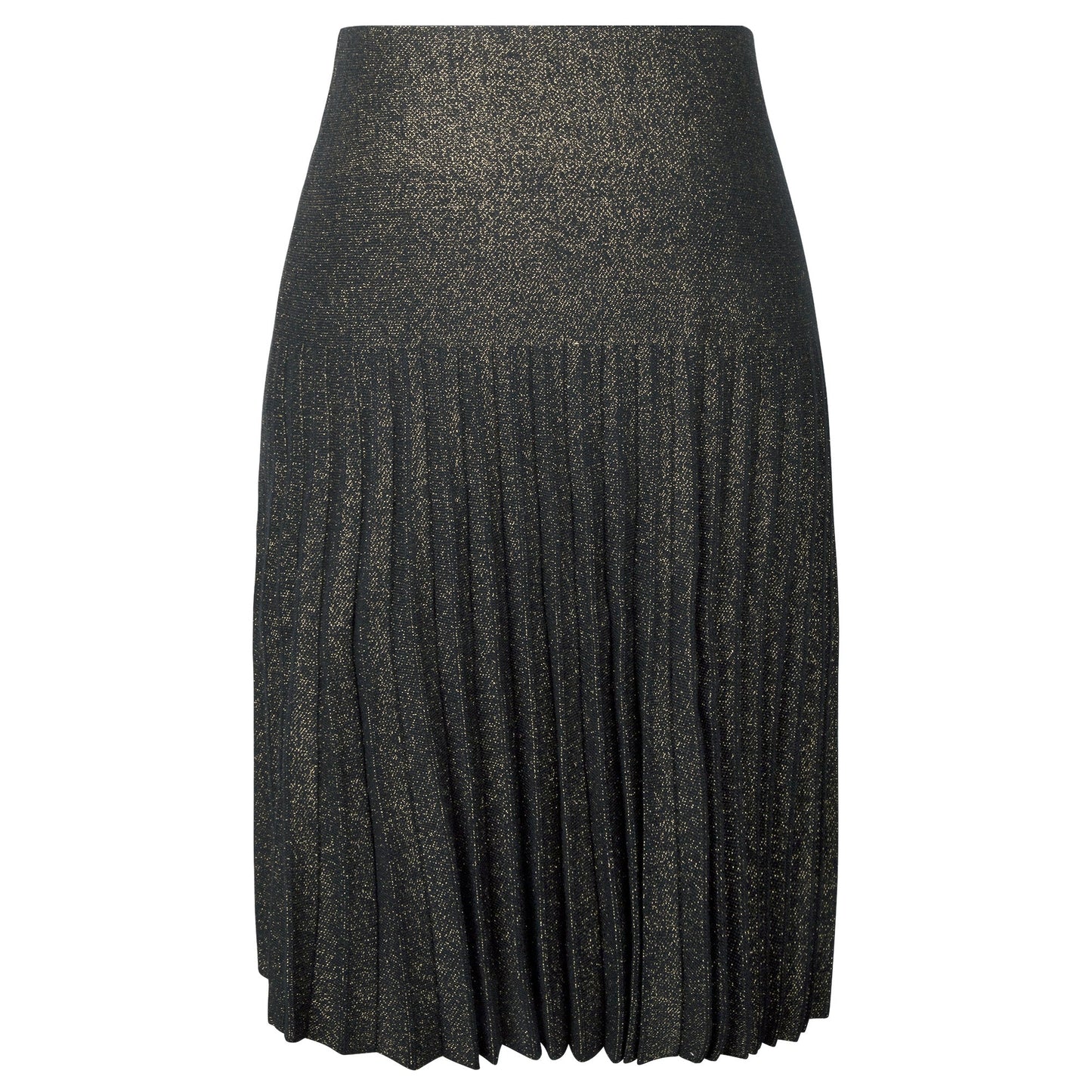 MM PLEATED SKIRT - LUREX BLACK GOLD