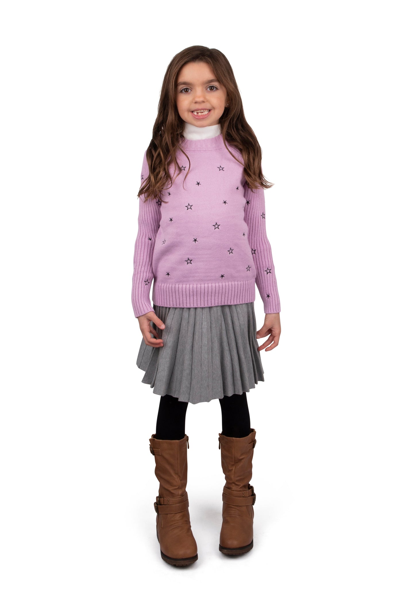 MM JR PLEATED SKIRT - HEATHER GREY