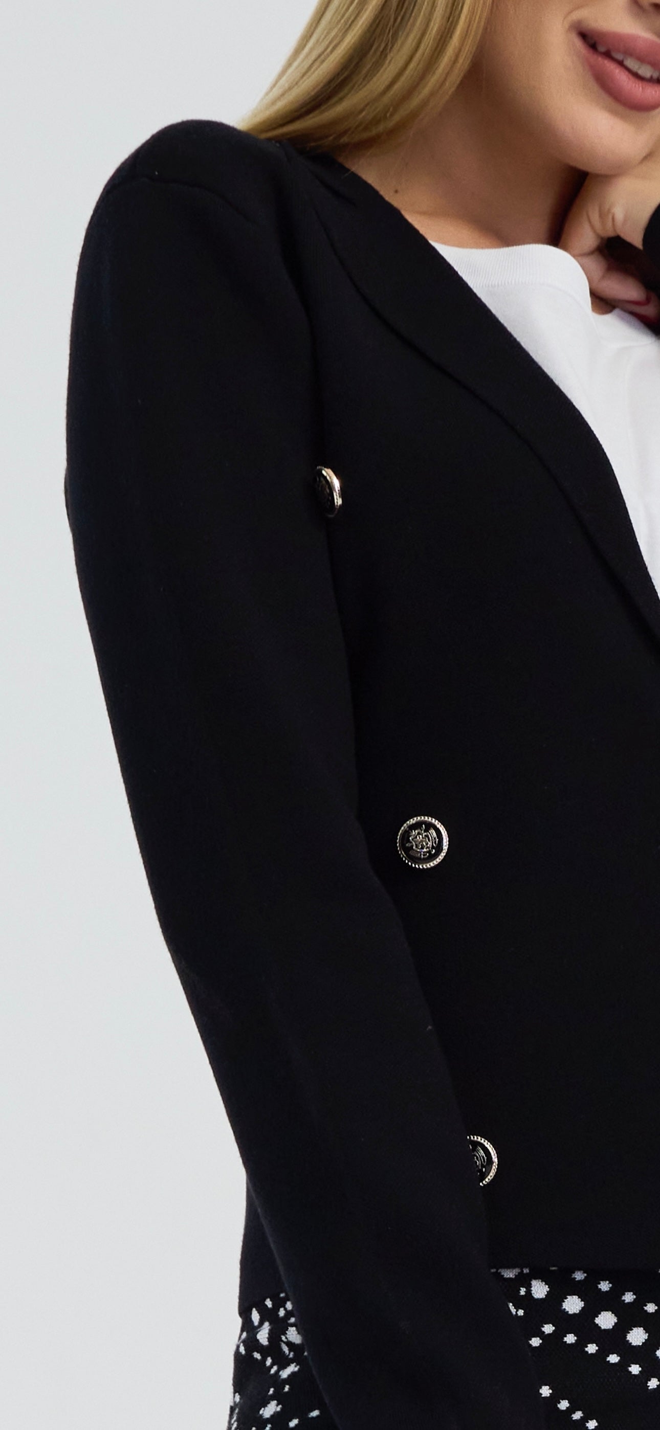 MM KNIT DOUBLE BREASTED BLAZER