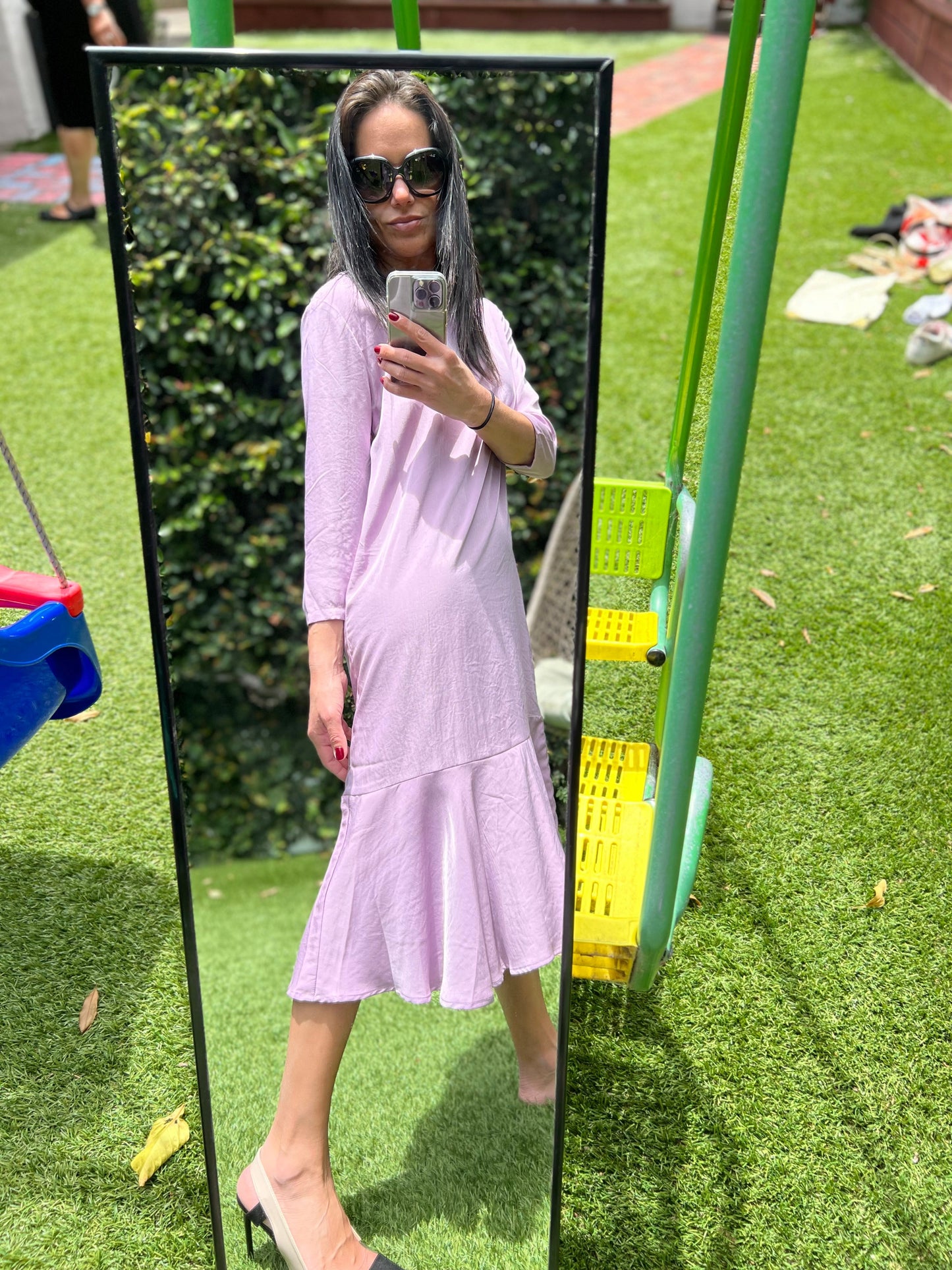 SIMLAH SILKY COTTON DROP WAIST DRESS