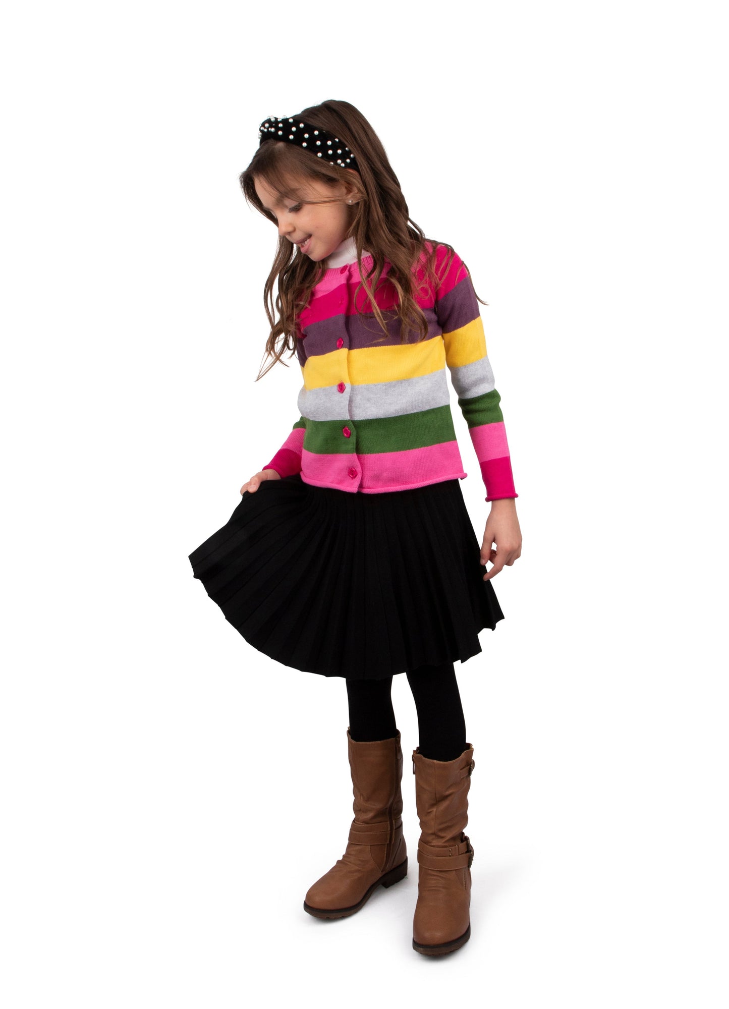 MM JR PLEATED SKIRT - BLACK